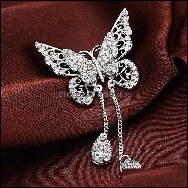 

pins brooches jewelry luxury brooch designer fashion zircon setting pins pearl titanium with sier plated dhebd, Gray