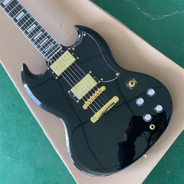 

in stocklp sg devil horn black gold accessories electric guitar ebony fingerboard professional grade stock piano guitars guitarra