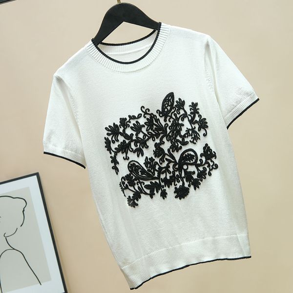 

embrodiery men t shrit short sleeve summer, White;black