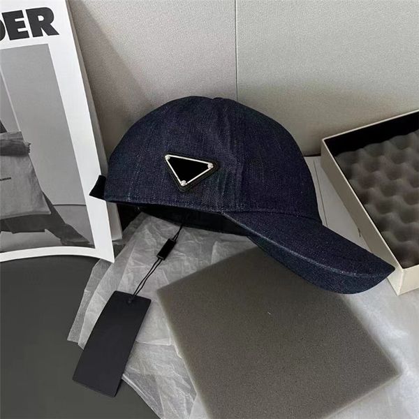 Casual Cowboy Ball Caps Metall Dreieck Icon Snapback Designer Männer Frauen Denim Eimer Hut Outdoor Reise Hüte