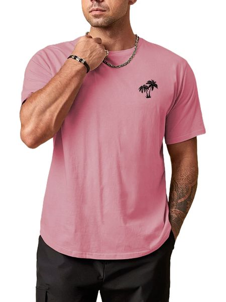 

men palm tree print tee x5cq#, White;black