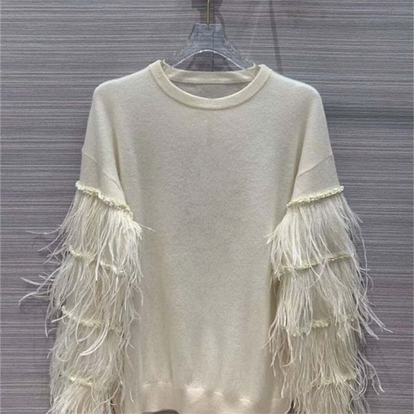 

women autumn o-neck cashmere sweater lj201114, White;black