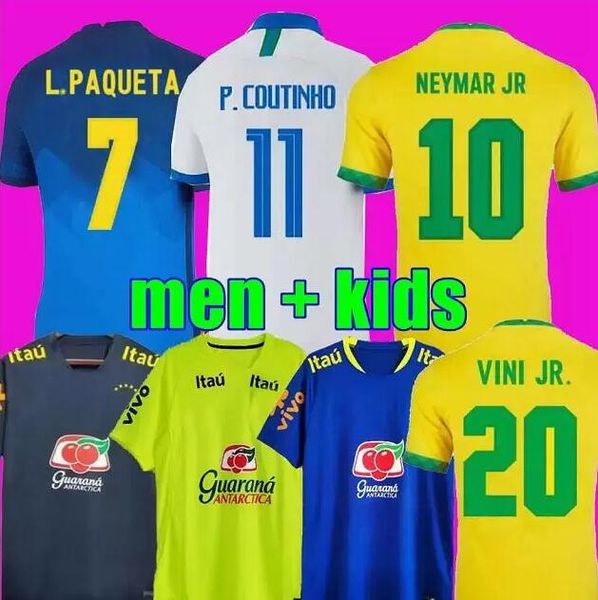 

2021 camiseta de futbol paqueta coutinho brazils soccer jersey football shirt firmino brasil 20 21 maillots marquinhos vini jr antony silva, Black;yellow