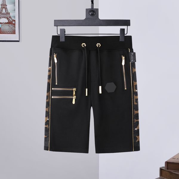 

plein bear jogging trousers stones gothic mens womens pants sports luxury designers sweatpants drawstring joggers couple brand clothing 8422, Black