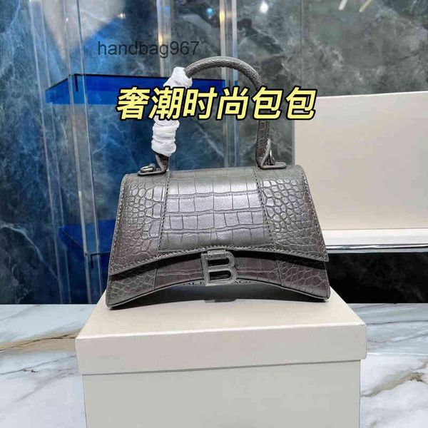 

bags 2022 handbag designer women balencaigas'ss' bag leather hourglass crocodile portable one shoulder mess 9fo4