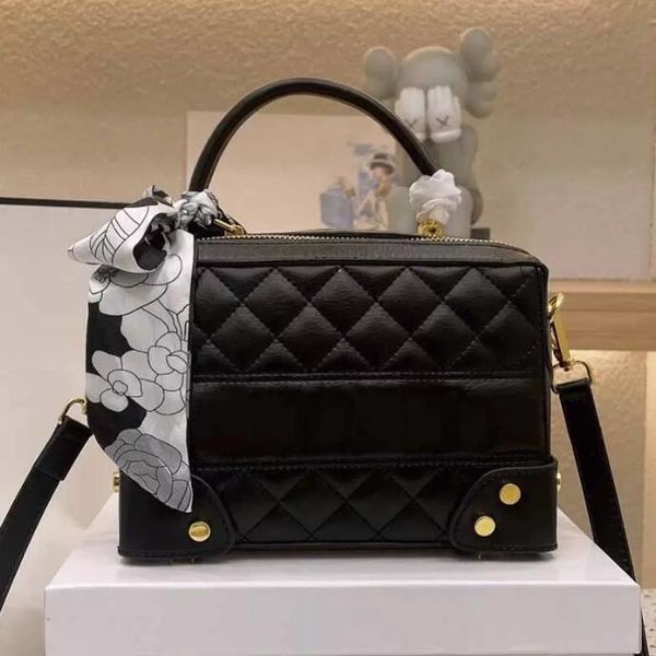 

sw fashion ladies mini bags solid color genuine leather designer bags luxury silk scarf portable double zipper totes handbags crossbody shou