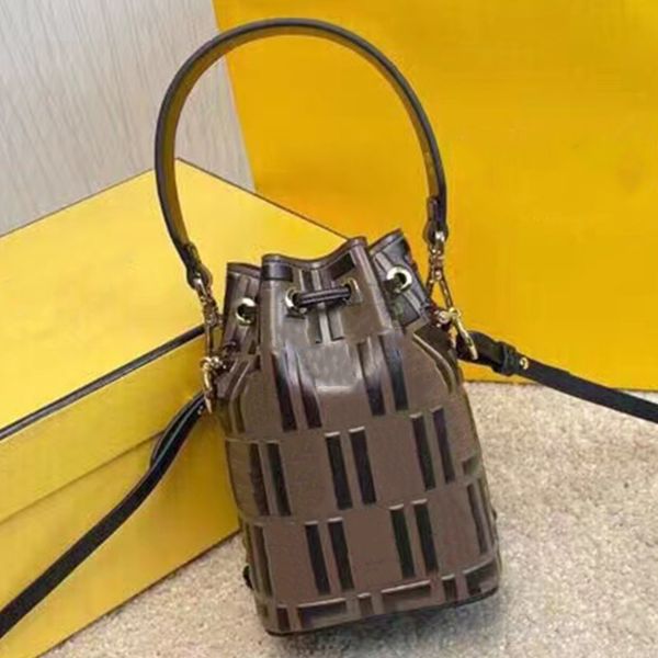 

retro portable bucket bag colorblock embroidery embossed letters leather canvas ladies new fashion versatile multifunctional diagonal should