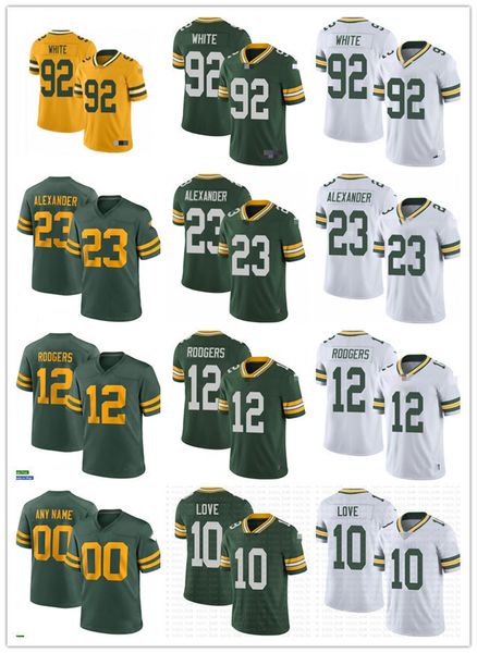 

custom green bay''packers''28 aj dillon 7 quay walker 12 aaron rodgers 23 jaire alexander 33 aaron jones 69 david bakhti, Black;red