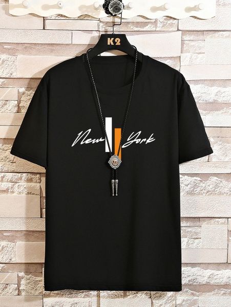 

romwe guys letter graphic tee m50s#, White;black