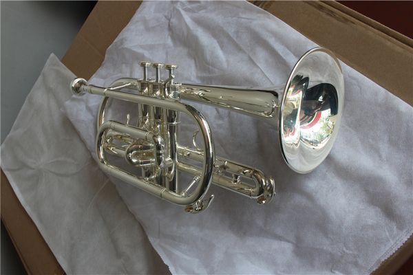 

silver plated phosphor copper leadpipe and bell tone bb cornet