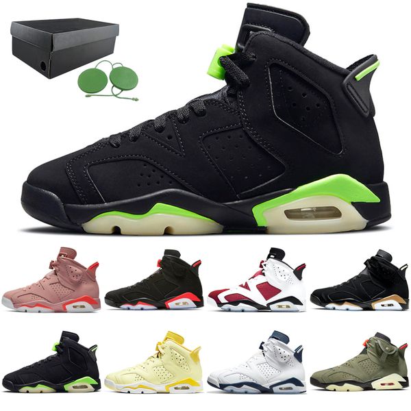 

classic original 6s basketball shoes men 6 aleali may black infrared carmine dmp electric green floral midnight navy unc outdoor sports snea