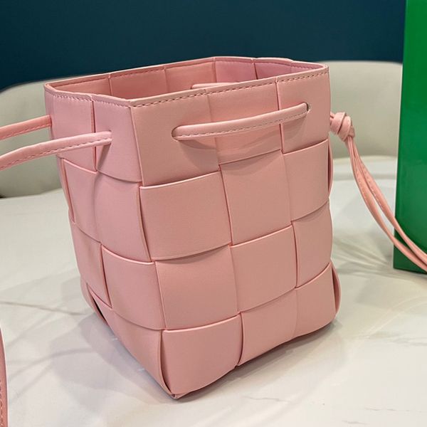 

genuine leather weave tote bucket bag fashion new women designer handbag travel shoulder messenger bag phone purses01