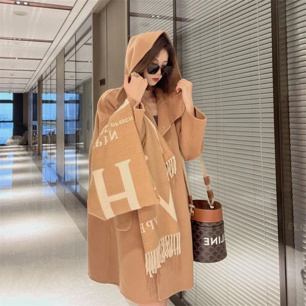 

62% off 2022 autumn and winter new scarves double-sided cashmere like scarf women thickened tassel shawl dual-purpose warm bib, Blue;gray