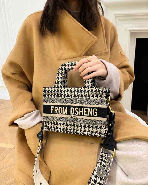 

check canvas bag new women's small messenger sling shoulder portable tote bag handbags design deals