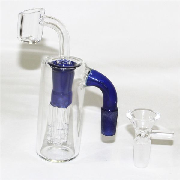 Großhandel Neue Ankunft Shisha 14mm 18mm Ash Catcher Kamm Perkolator Rauchen Zubehör Glas Ashcatcher Bong für Rauchen Rigs