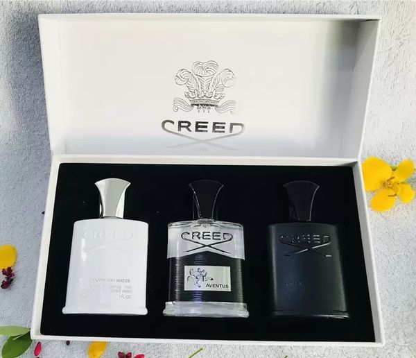 

high-end discount creed perfume 3pcs set aventus tweed irish green silver mountain water fragrance long lasting time cologne 30ml*3 fast del