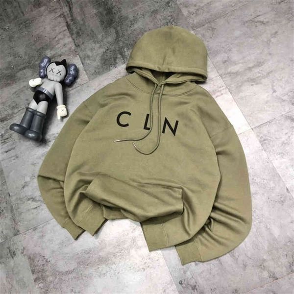 

2022 spring new printing couple casual loose fashionable hooded long sleeved sweater 85% off factory clearance, Black