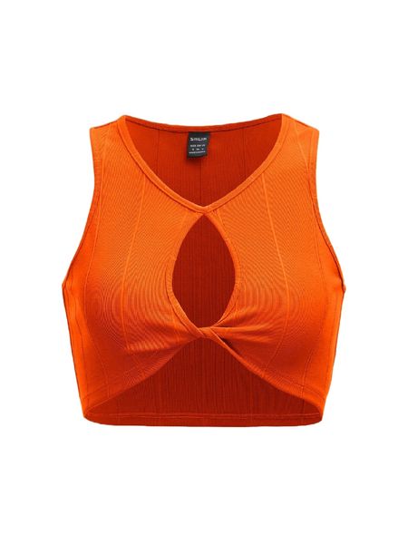 

dopamine dressing cut out twist front asymmetrical hem tank d5im#, White