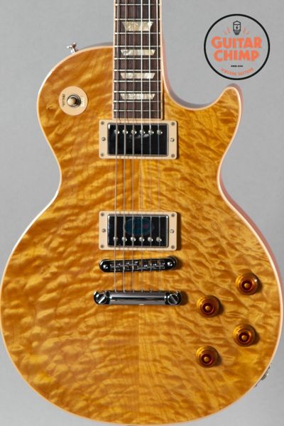 

paul standard premium plus amber quilt electric guitar