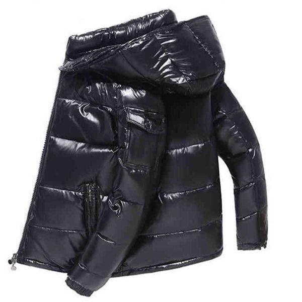 

designer jacket puffer luxury warm mkle mk meng fashion brands duck down youth coat ski outdoor warm brand clothing 2022 90% camouflage 2xl, Black
