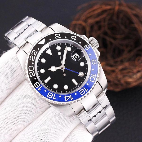 

2021 mens watches 40mm automatic mechanical watch stainless steel blue black ceramic sapphire wristwatches super luminous mont276c, Slivery;brown