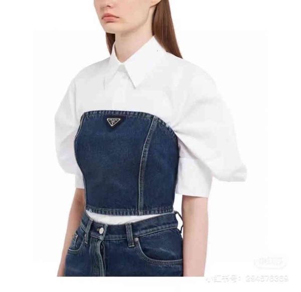 

women's tanks & camis denim vest women's 2022 high-level design sense of niche waist revealing chic outer wearing strapless pmio, White