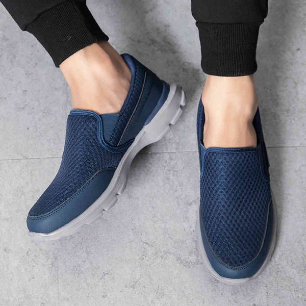 

2022 new shoes men loafers summer breathable casual walking mens sneakers comfortable zapatillas hombre plus size 40-46, Black;white