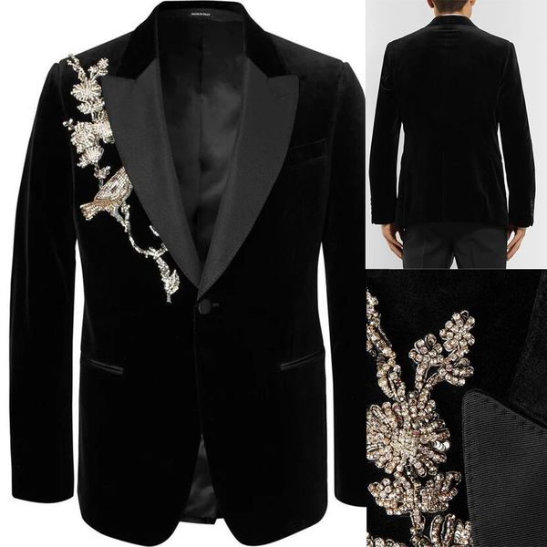 Designer Fashion Celebrity Mens personalizados Tuxedos de casamento Groom Wear Party Blazer