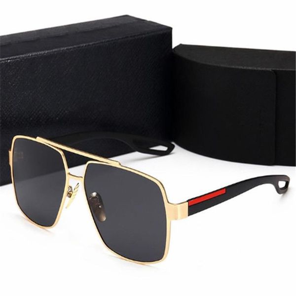 

2021 retro polarized luxury mens designer sunglasses rimless gold plated square frame brand sun glasses fashion eyewear with case267s, White;black