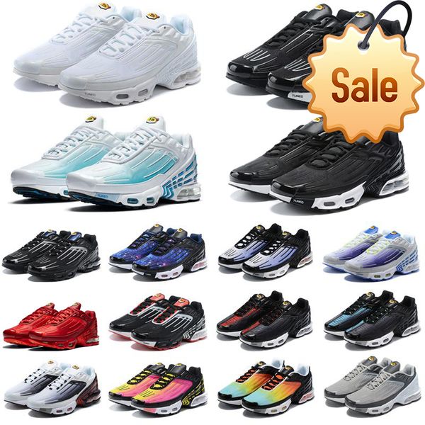 

2022 boots new tn 3 running shoes mens trainers chaussures triple black laser blue bred hyper violet