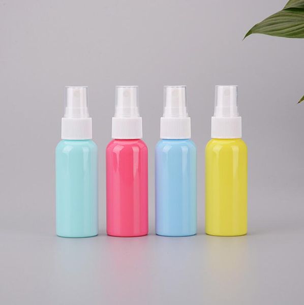 

50ml mist toner water spray bottle cans macaron pet spray empty perfume bottles lx1075