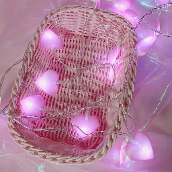 Party Dekoration 1,5 m 10 LEDs Rosa Lila Blau Led Liebe Herz String Licht Weihnachten Hochzeit Geburtstag Hause Fee girlande Lichter