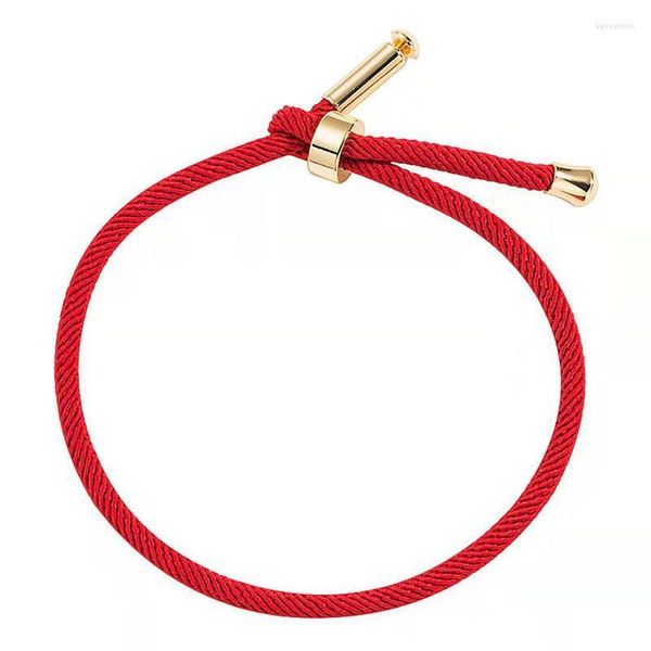 Charm-Armbänder, perforierte 5-mm-Perlen; Rotes Armband Glücksseil Kette Freundschaft weiblich geflochten verstellbar Liebhaber GeschenkCharm Kent22