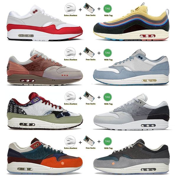 

2022 sports running shoes max 1 87s sean wotherspoon monarch cave stone trainers