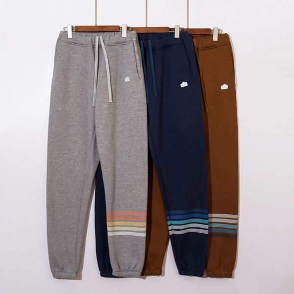 

men's pants jogger rainbow five bars men and women casual sports fleece sweatpants sports pants, Black