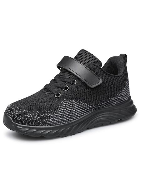 

boys colorblock hook-and-loop fastener sneakers she, Black