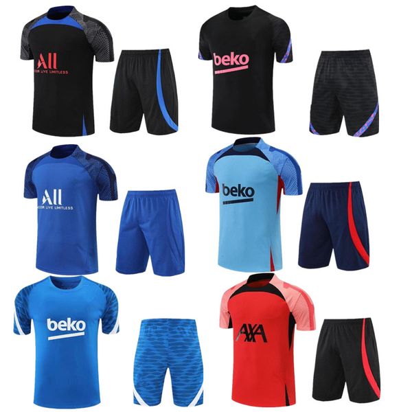 

2022 2021 romagnoli ibrahimovic training wear short sleeve kit soccer jerseys theo bennacer tonali brahim kessie football shirt uniforms, Black