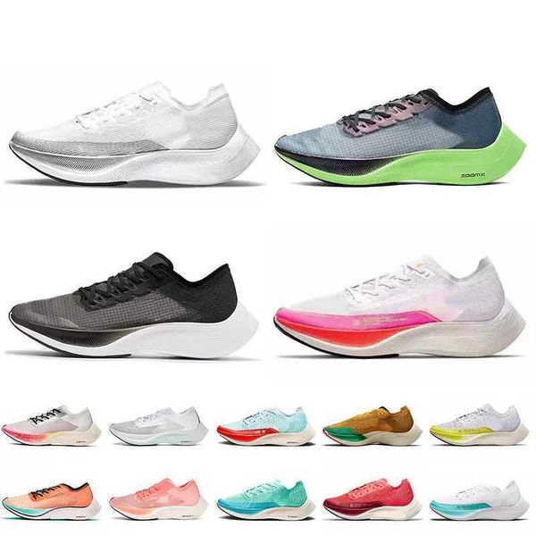 

fashion running shoes vaporfly knit% zoomx platform marathon pegasus sneakers ekiden bright mango crimson volt blue ribbon mens women sports, Black