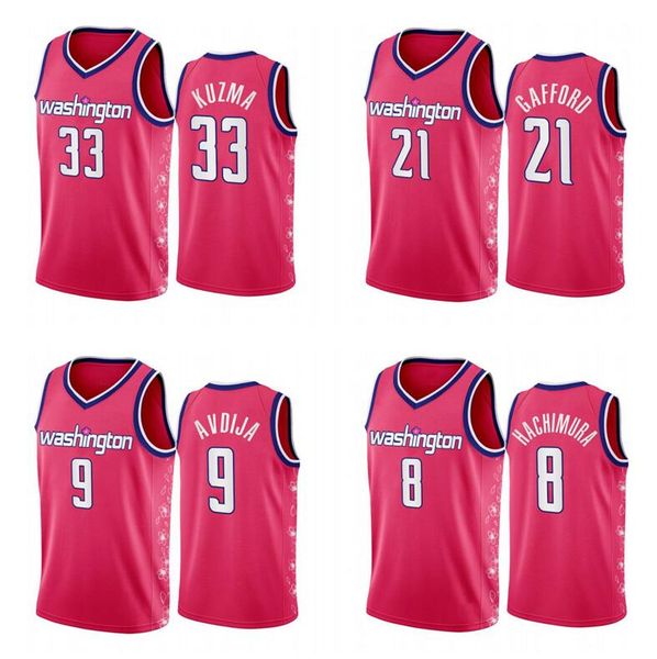 

basketball jersey 3 beal 33 kuzma 6 porzingis 2022-23 city jerseys, Black;red