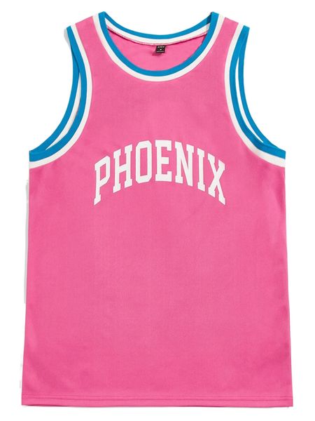 

men letter graphic ringer tank z3jz#, White;black