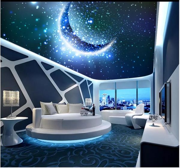 Benutzerdefinierte jegliche größe foto tapete fantasie wald fee stern sternenhimmel blume rebe zenith deckenbild wandbild für wohnzimmer schlafzimmer wände 3d