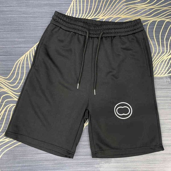 

men's shorts 2022 spring and summer new couple double g letter ribbon printed casual shorts men's and women's same, White;black