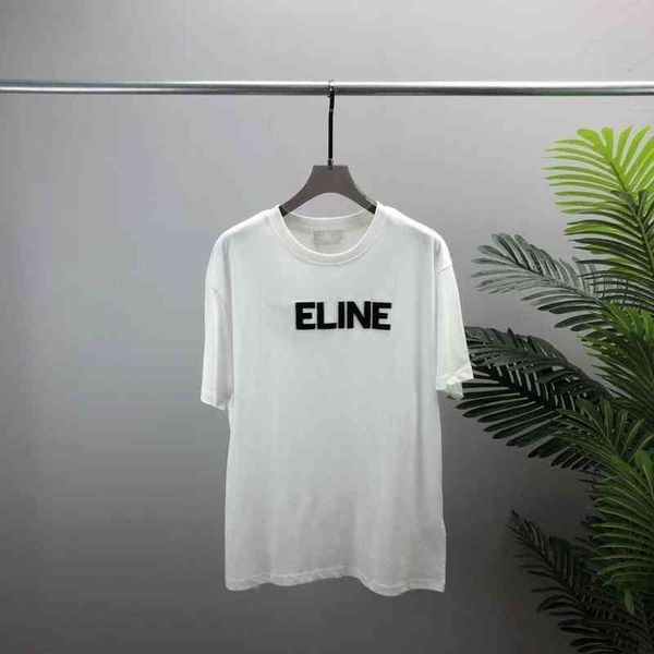

spring new toothbrush embroidered leisure neck t-shirt for men women, White;black