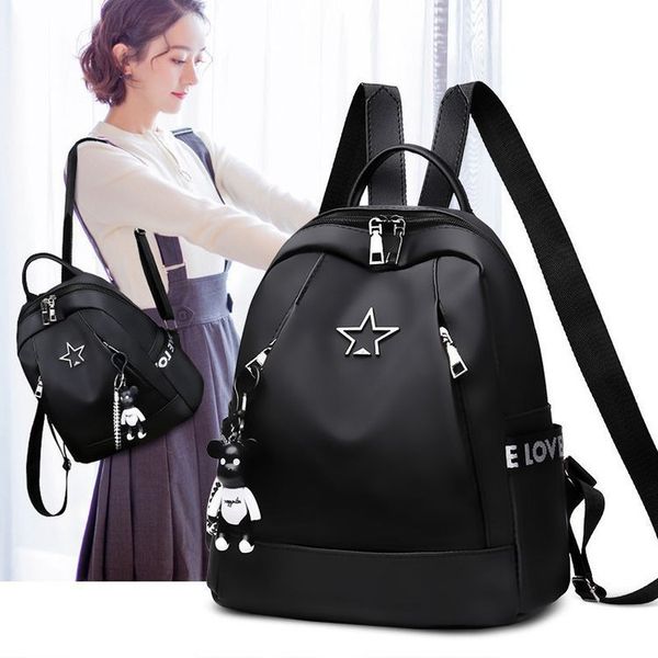 

new womens backpack pu leather travel shoulder bag shoulder bags girl multifunctional small school backpacks for women black