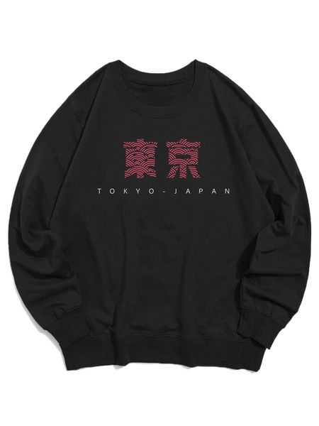 

men letter graphic sweatshirt u6zx#, Black