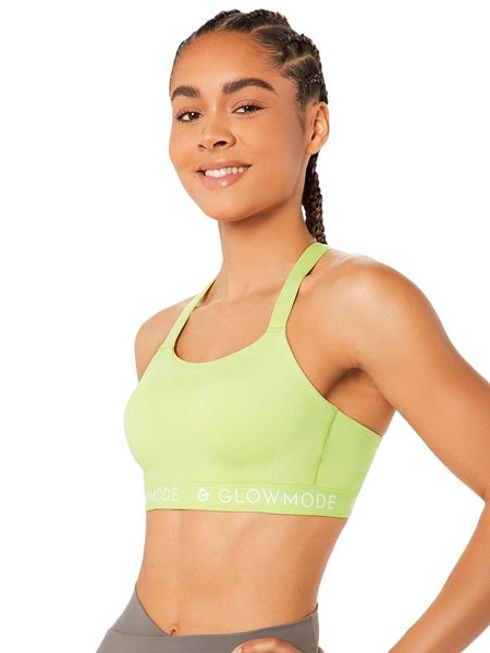 

glowmode crisscross high support sports bra f1n9#, Gray