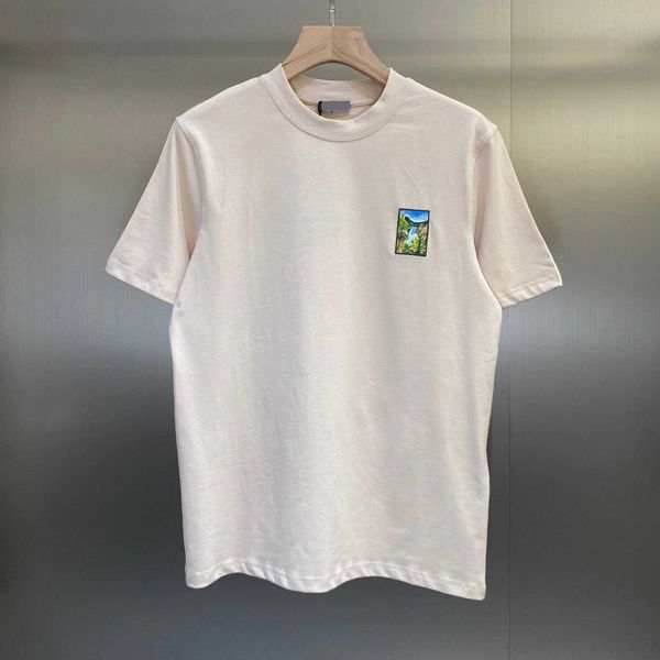 

men's t-shirts round neck embroidered and printed polar style summer wear with street pure cotton twf, White;black