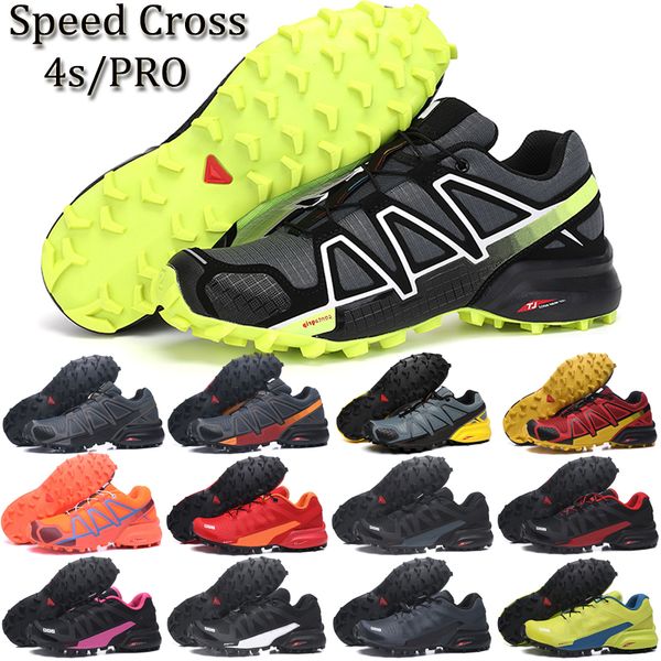 

2022 speed cross 4 cs running shoes speedcross 4 pro runner iv black green trainers men outdoor mountain climbing sports sneakers scarpe zap