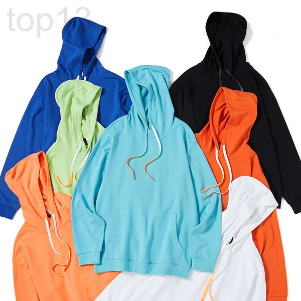 

men's hoodies & sweatshirts designer 2022 autumn new men's sweater brand hooded pullover solid color loose long sleeve sports bott, Black