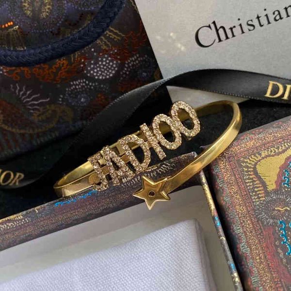 

design jewel pendant necklaces chain bracelets letter open bracelet star trend punk men's and women's open adjustment bracelet, Black